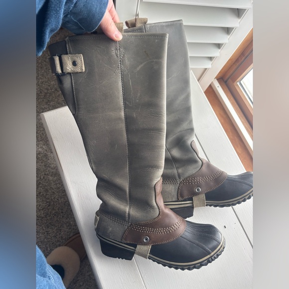 SOREL SLIMPACK TALL Women’s Leather RIDING BOOT! Shale gray, HTF GREAT PRICE!!! - Picture 2 of 12